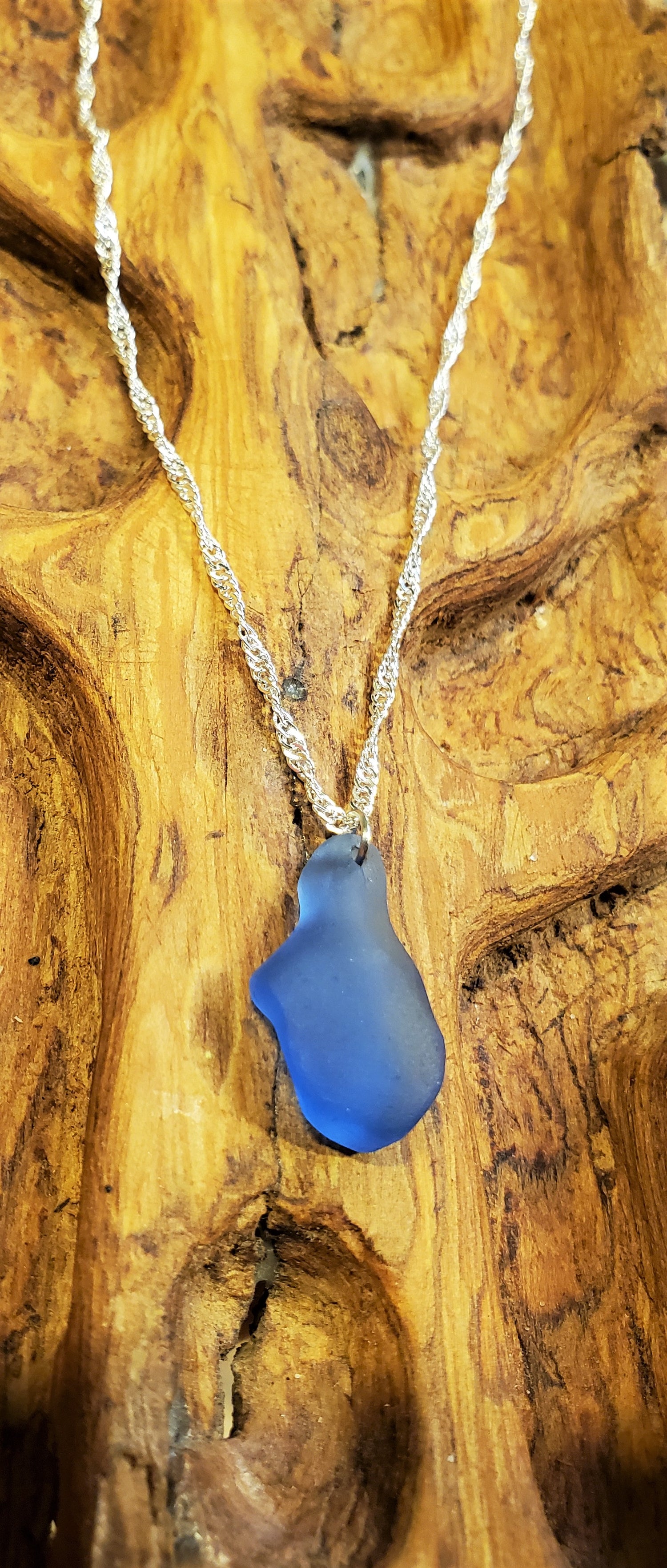 Elisa Silver Pendant Necklace in Cobalt Cats Eye | Kendra Scott